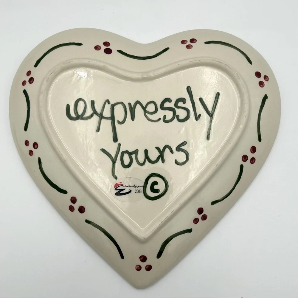 Expressly yours vintage snowman plate hand painted ceramic you warm my heart - Picture 2 of 5